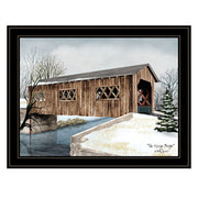 'The Kissing Bridge' by Billy Jacobs, Ready to Hang Framed Print, Black Frame