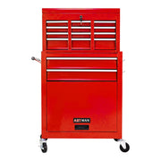 High Capacity Rolling Tool Chest with Wheels and Drawers, 8-Drawer Tool Storage Cabinet - Red
