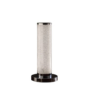 13-Inch LED Illuminari White Crystal Sand Rocks Column Table Lamp