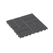 Plastic Interlocking Deck Tiles,44 Pack Patio Deck Tiles,12'x12' Square Waterproof Outdoor All Weather Use, Patio Decking Tiles for Poolside Balcony Backyard, Grey