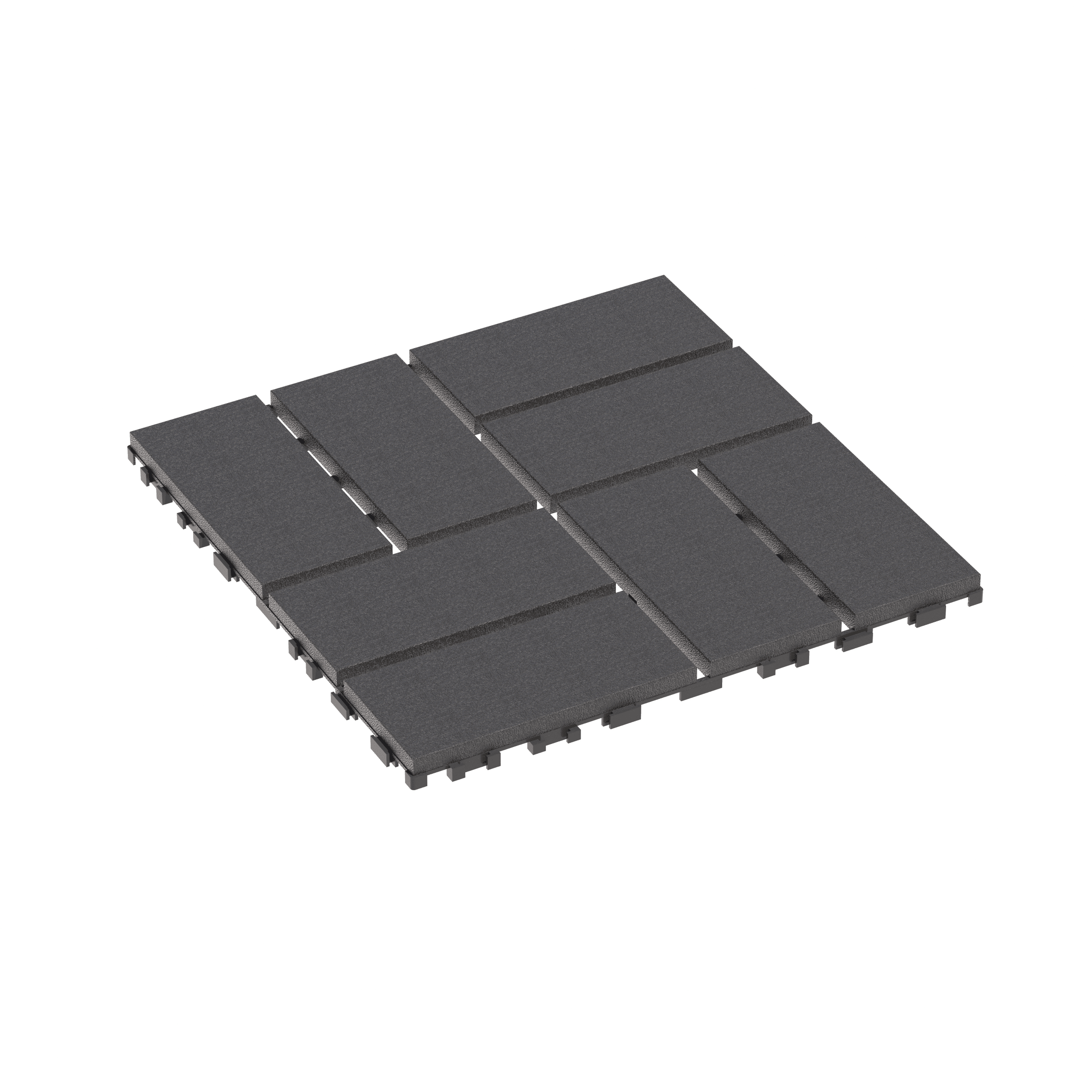 Plastic Interlocking Deck Tiles,44 Pack Patio Deck Tiles,12'x12' Square Waterproof Outdoor All Weather Use, Patio Decking Tiles for Poolside Balcony Backyard, Grey