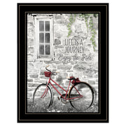'Life is a Journey' by Lori Deiter, Ready to Hang Framed Print, Black Frame