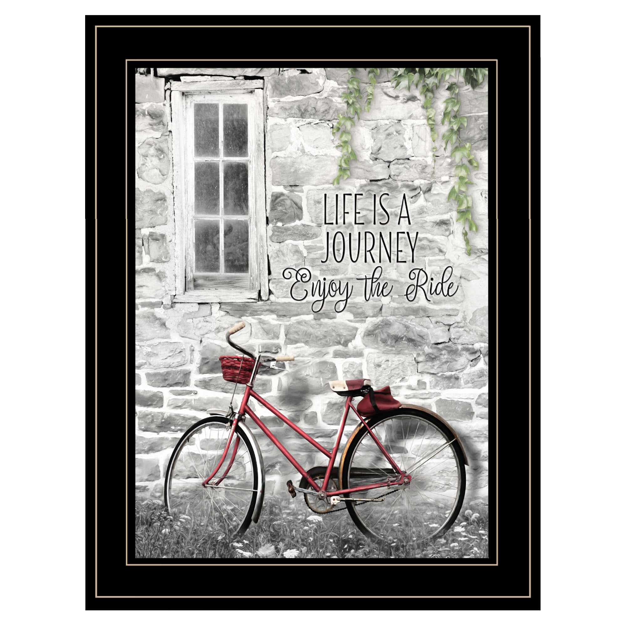 'Life is a Journey' by Lori Deiter, Ready to Hang Framed Print, Black Frame
