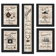 'Kitchen Friendship Collection' 5-Piece Vignette by Millwork Engineering, Black Frame