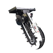 Skid Steer Trenchers Attachment with Adjustable Depth Control Foot, Universal Mount Plate