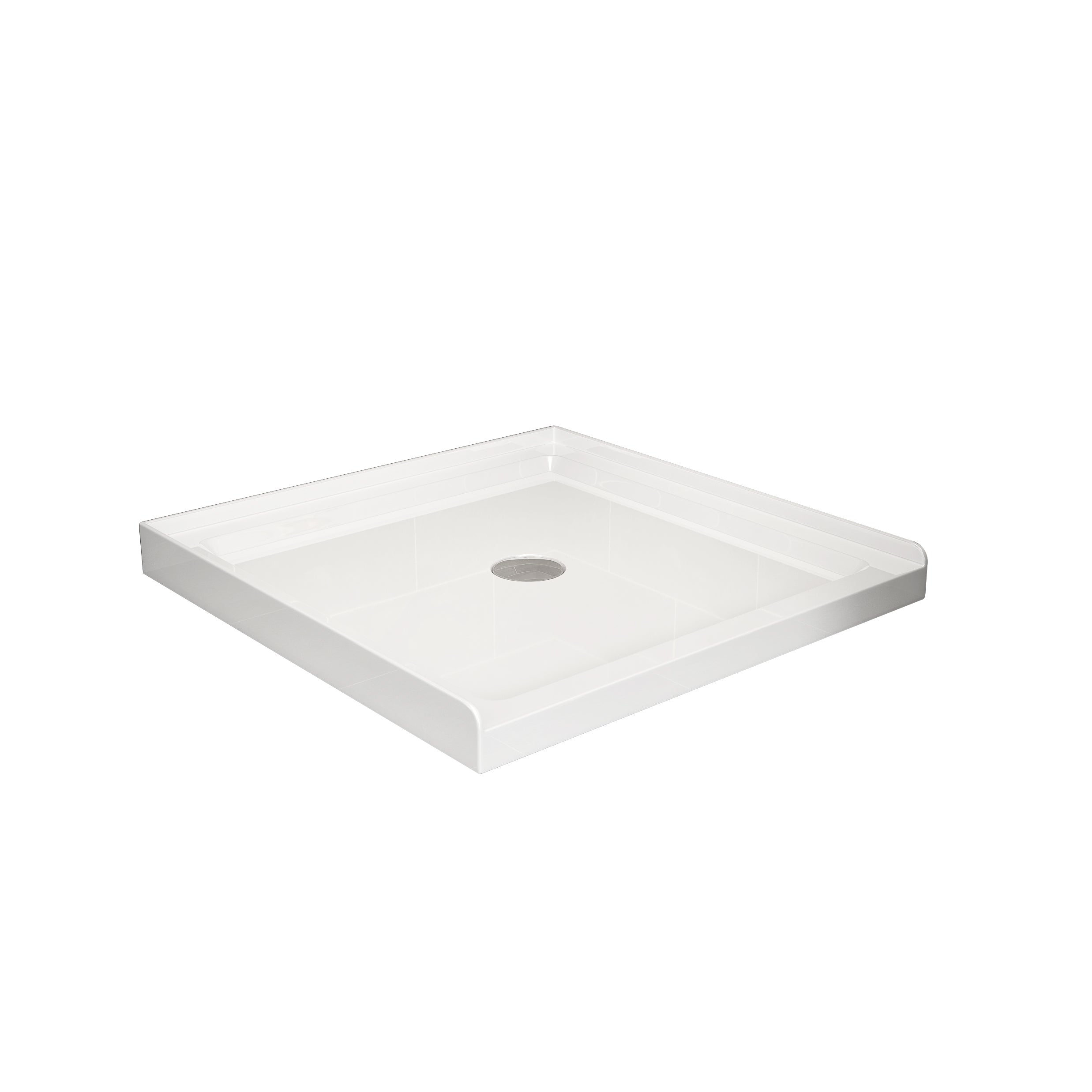 Goodyo Shower Base 36x36 in Centered Drain Single-Threshold Shower Pan White Acrylic