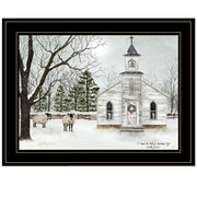 Trendy Decor 4U 'I Heard the Bells on Christmas' Framed Wall Art, Modern Home Decor Framed Print for Living Room, Bedroom & Farmhouse Wall Decoration by Billy Jacobs
