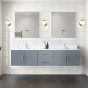 Dark Grey Double Bath Vanity 80 in. W x 22 in. D