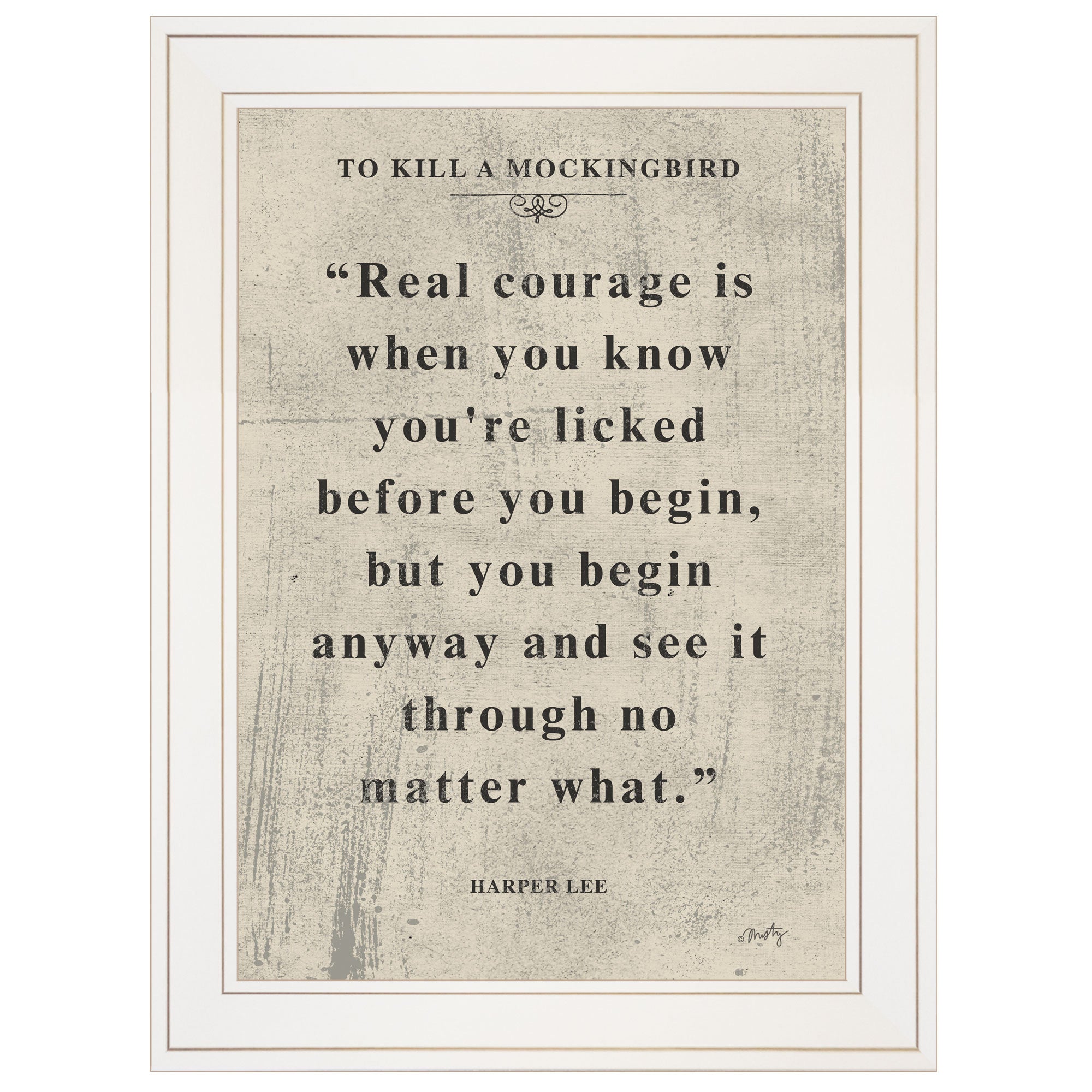 'Book Quote VI' by Misty Michelle, Ready to Hang Framed Print, White Frame