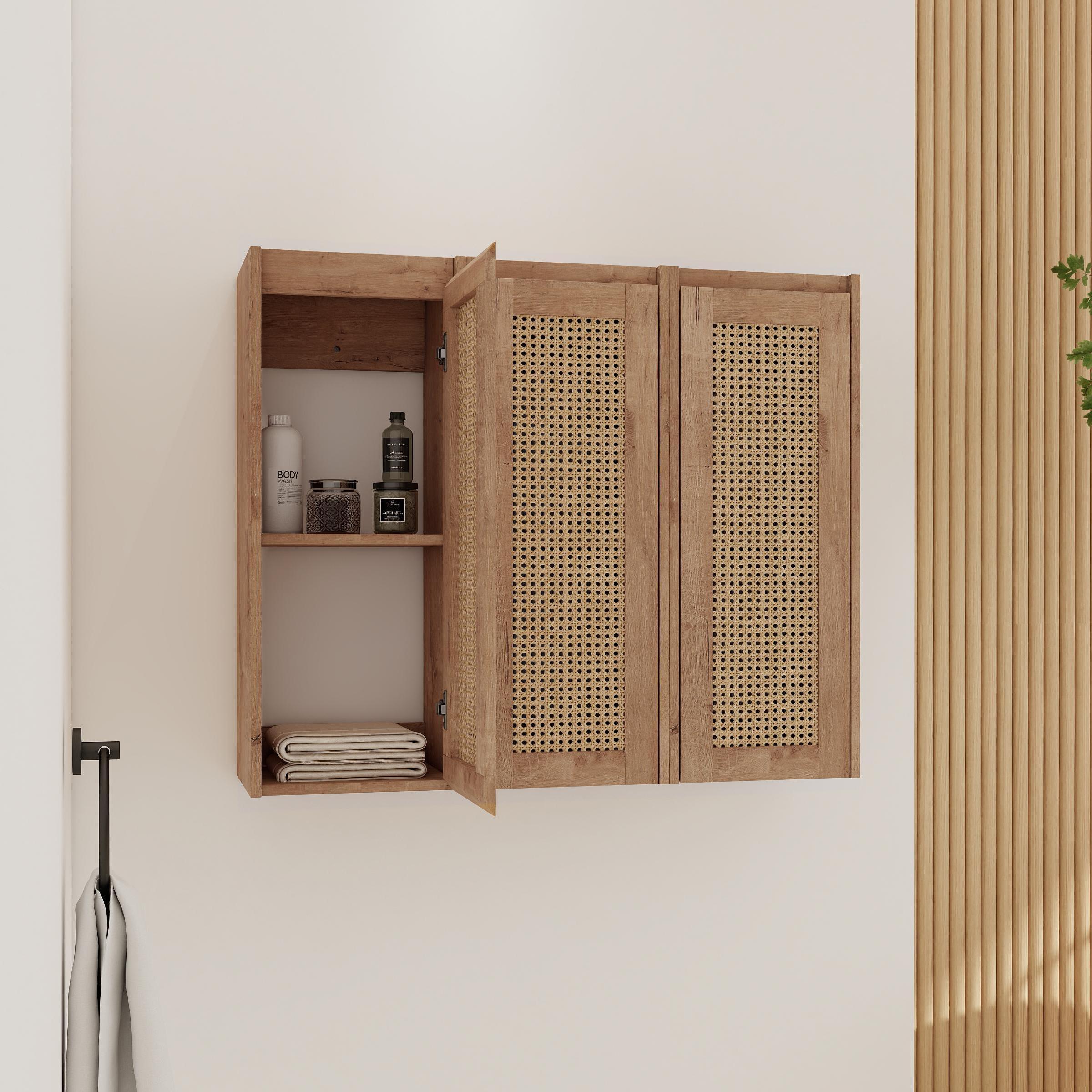 36' Bathroom Side Cabinet,Soft Close Doors,Float Mounting Design,(KD-Packing)