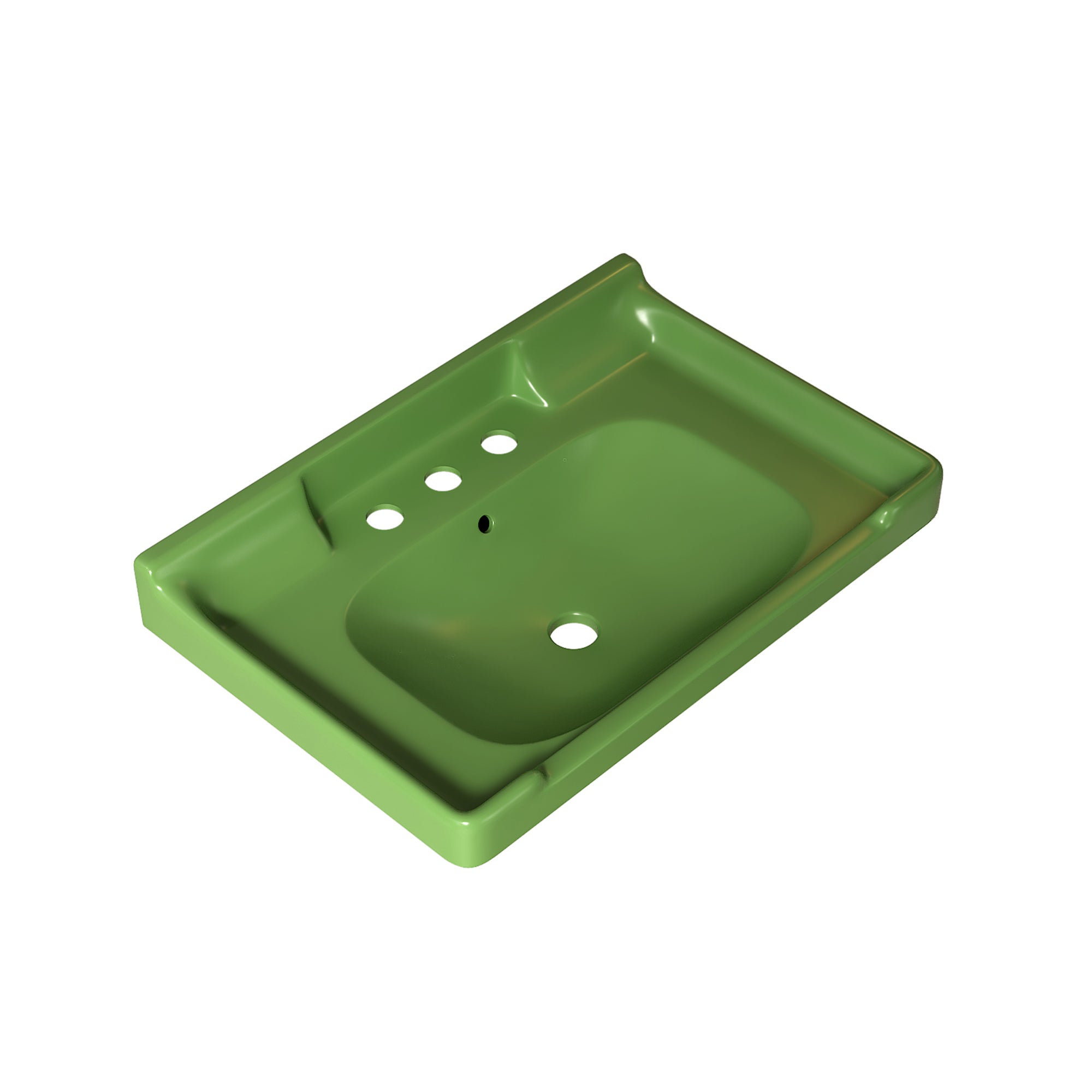 VICI 28' Bathroom Ceramic Basin with 3 pre-drilled hole, NO Cabinet and Faucet, Green