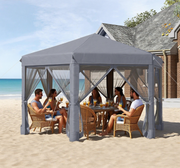 pop up tent Hexagonal Pop Up Gazebo, Heavy Duty Outdoor Canopy Tent