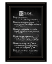 'Believe' by Trendy Decor 4U, Ready to Hang Framed Print, Black Frame