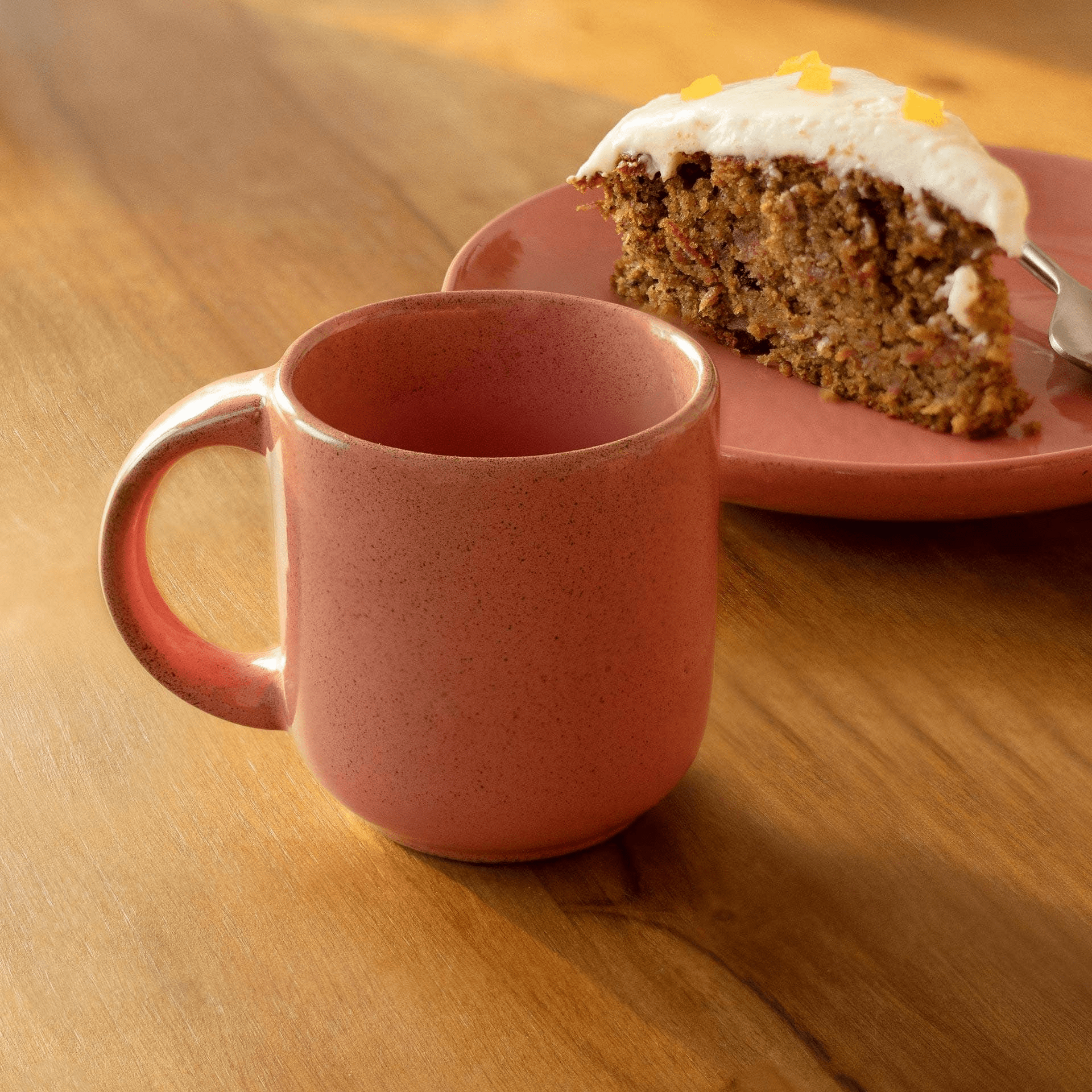 8.5 OZ Ceramic Peach Coffee Mug