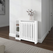 Radiator Cover Cabinet, 3 Shelves, White