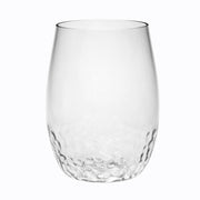 LeadingWare Tritan Hammer Plastic Wine Glasses Set of 4, Unbreakable 15oz Clear BPA Free