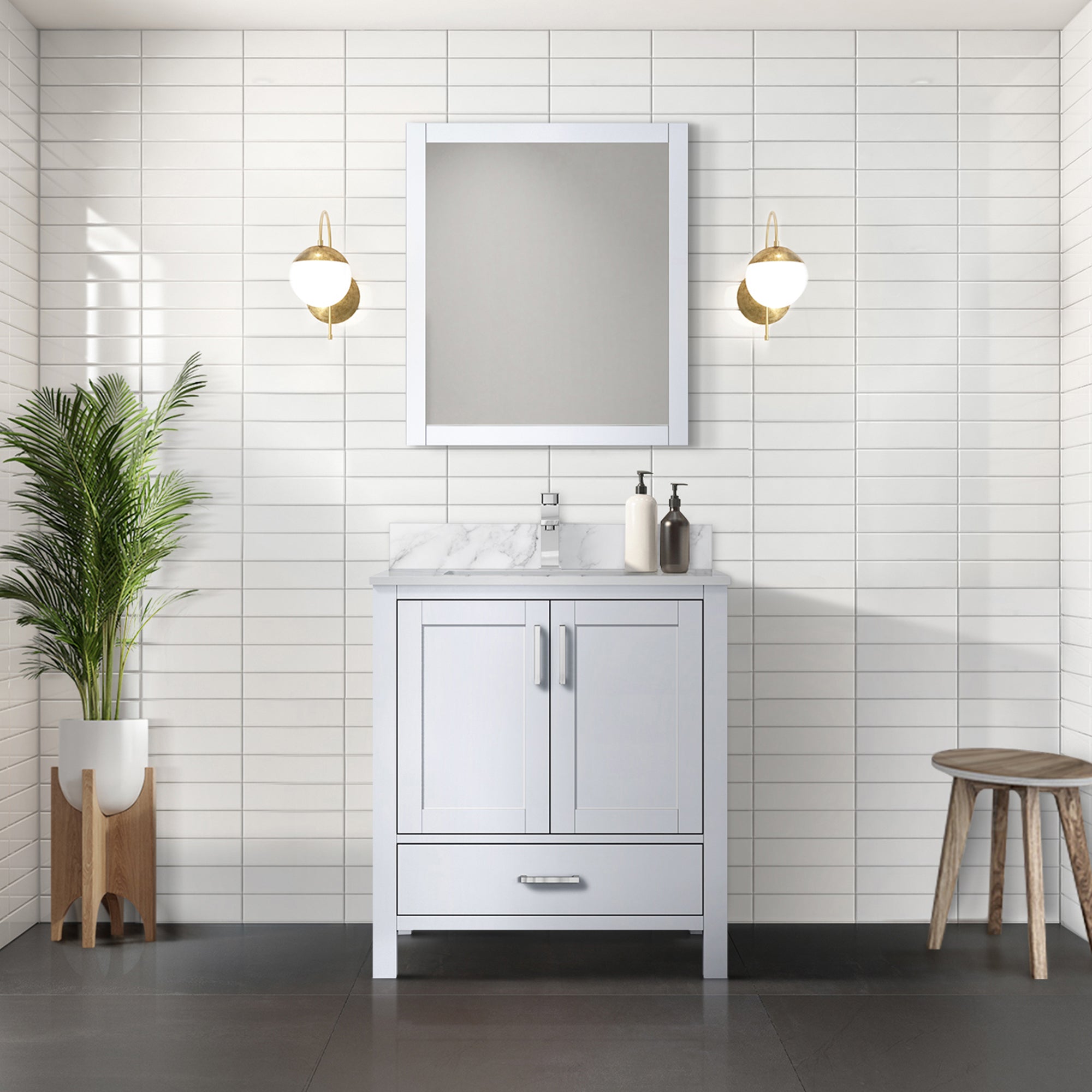 White Bath Vanity 30 in. W x 22 in. D