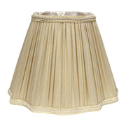 Slant Inverted Corners Fancy Square Pleated Softback Lampshade with Washer Fitter, Taupe