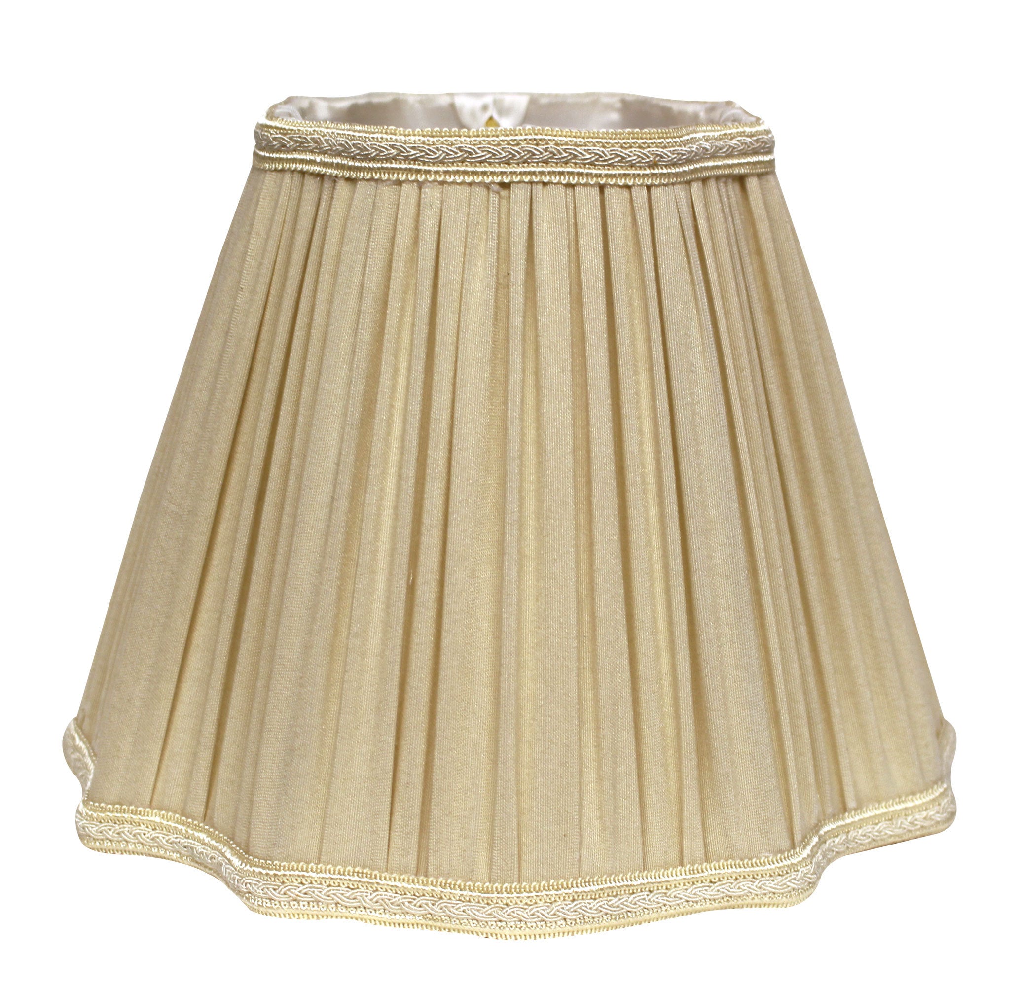 Slant Inverted Corners Fancy Square Pleated Softback Lampshade with Washer Fitter, Taupe
