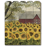 'Sunshine' by Billy Jacobs, Printed Wall Art on a Wood Picket Fence