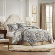 4 Piece Comforter Set Blue/Grey King