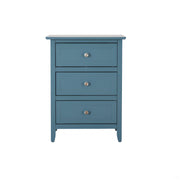 Modern Teal Accent Nightstand with Three Drawers Particle Board 19 x 15 x 25 inches