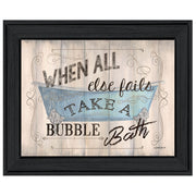 'Bathroom Humor' by Debbie DeWitt, Ready to Hang Framed Print, Black Frame