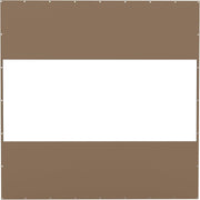 Heavy Duty Outdoor Clear Panel Curtain, 18 oz Waterproof PVC Polyester Curtain, Weather Resistant & Tearproof for Patios, Gazebos, Pergolas, Privacy Screen (10'H x 10'W, Brown)