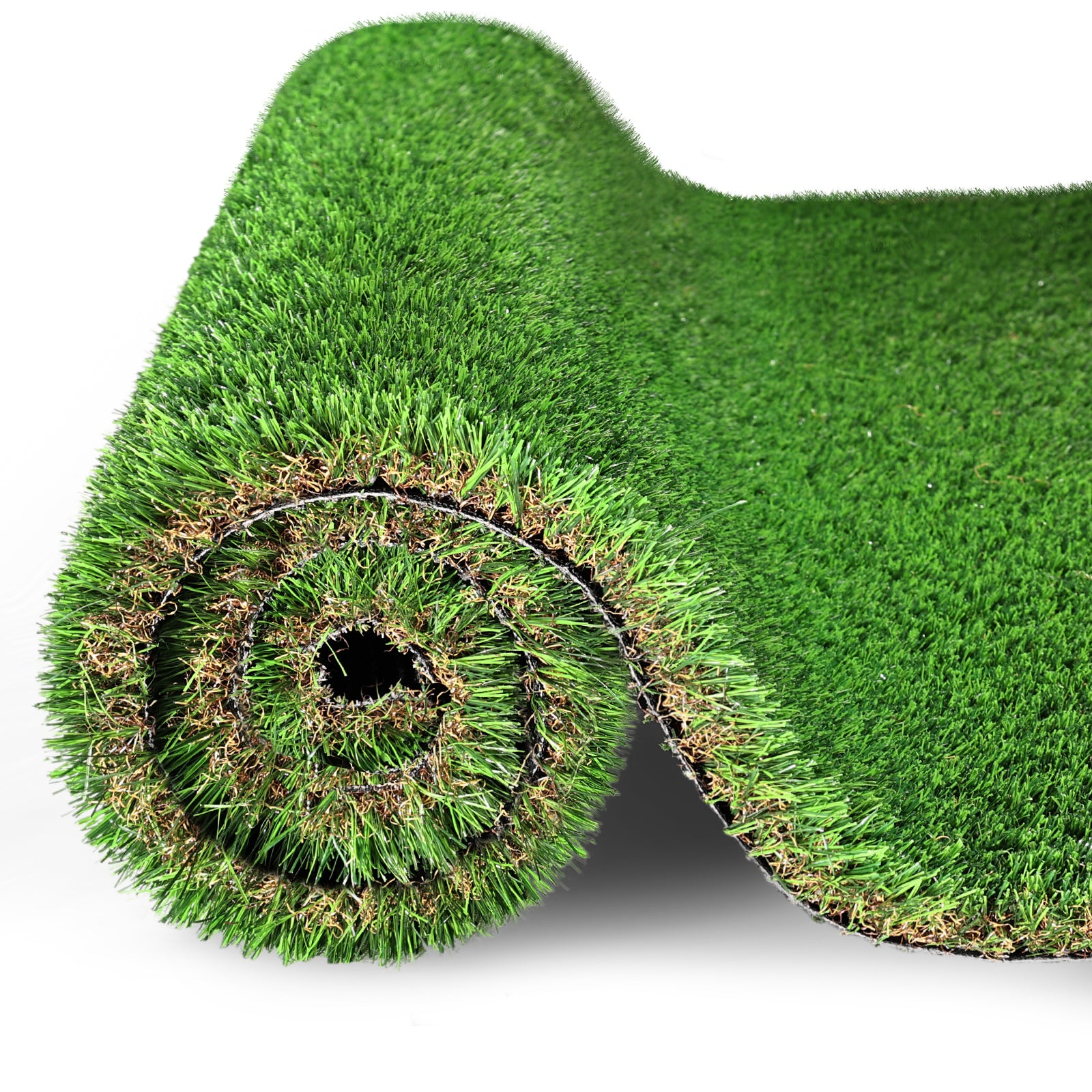 2FTX2FT Outdoor Artificial Grass Runner Rug, Thick Realistic Fake Grass Roll Decor Patio Balcony Garden Lawn, Dog Pets Turf Drain Mat, 1.38' Pile Height