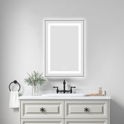 20' x 30' LED Bathroom Mirror with Front and Backlight, Wall Mounted Vanity Mirror with Aluminum Frame, Anti-Fog, Memory, 3 Colors, Stepless Dimmable
