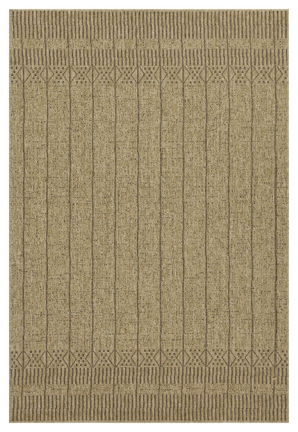 Earth GC_NTL1009 Jute/Mocha 5 ft. 3 in. x 7 ft. 3 in. Indoor/Outdoor Area Rug