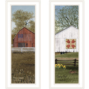 'Country Barns Collection' 2-Piece Vignette By Billy Jacobs, White Frame