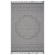 Guros Collection 8X10 Gray / White / Medallion Indoor / Outdoor Area Rug