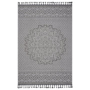 Guros Collection 4X6 Gray / White / Medallion Indoor / Outdoor Area Rug