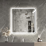 36X36 Inch LED Bathroom Mirror Vanity Mirrors with Front Lights Wall Mounted Anti-Fog Frameless Make Up Mirror with Light 5 mm Copper-Free Silver Mirror Horizontal or Vertical