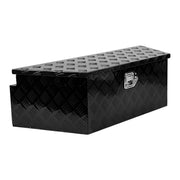 39 Inch Aluminum Utility Trailer Tongue Tool Box 5 Bar Tread Trailer Tongue Box Waterproof Under Truck Storage for Pick Up Truck Bed, RV Trailer, ATV with Lock & Keys 38.8'x16.5'x12'