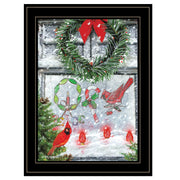 'Christmas Peace' by Ed Wargo Ready to Hang Framed Print, Black Frame
