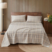 3 Pieces Twin 100% Cotton Flannel Printed Sheet Set,Andrews