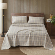 4 Pieces Cal King 100% Cotton Flannel Printed Sheet Set,Andrews