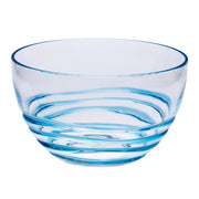 Swirl Acrylic Serving Bowls, Unbreakable Small Plastic Bowls, Soup and Salad Bowls, BPA Free, Blue