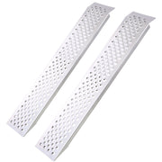 4FT Aluminum Shed Ramps 2PC, Outdoor Loading Ramps for Shed Curb Steps Stairs, Golf Cart Ramps, Four Wheeler Ramps for Hand Truck, Bicycle, Motorcycle, Riding Mower, 880 Lbs Capacity