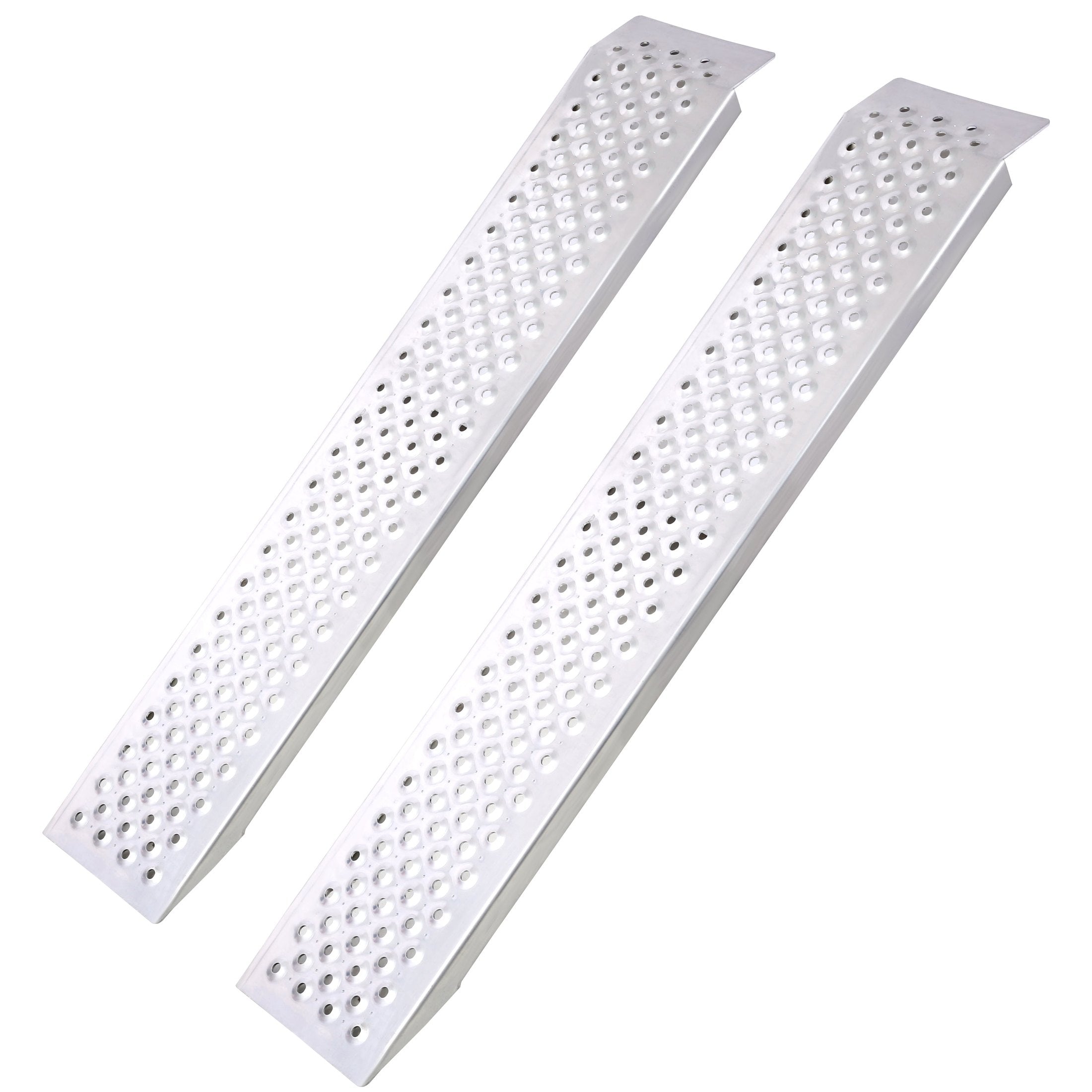 4FT Aluminum Shed Ramps 2PC, Outdoor Loading Ramps for Shed Curb Steps Stairs, Golf Cart Ramps, Four Wheeler Ramps for Hand Truck, Bicycle, Motorcycle, Riding Mower, 880 Lbs Capacity