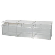 Silver Polycarbonate Greenhouse for Outdoors in Winter with Aluminium Frame and Openable Top