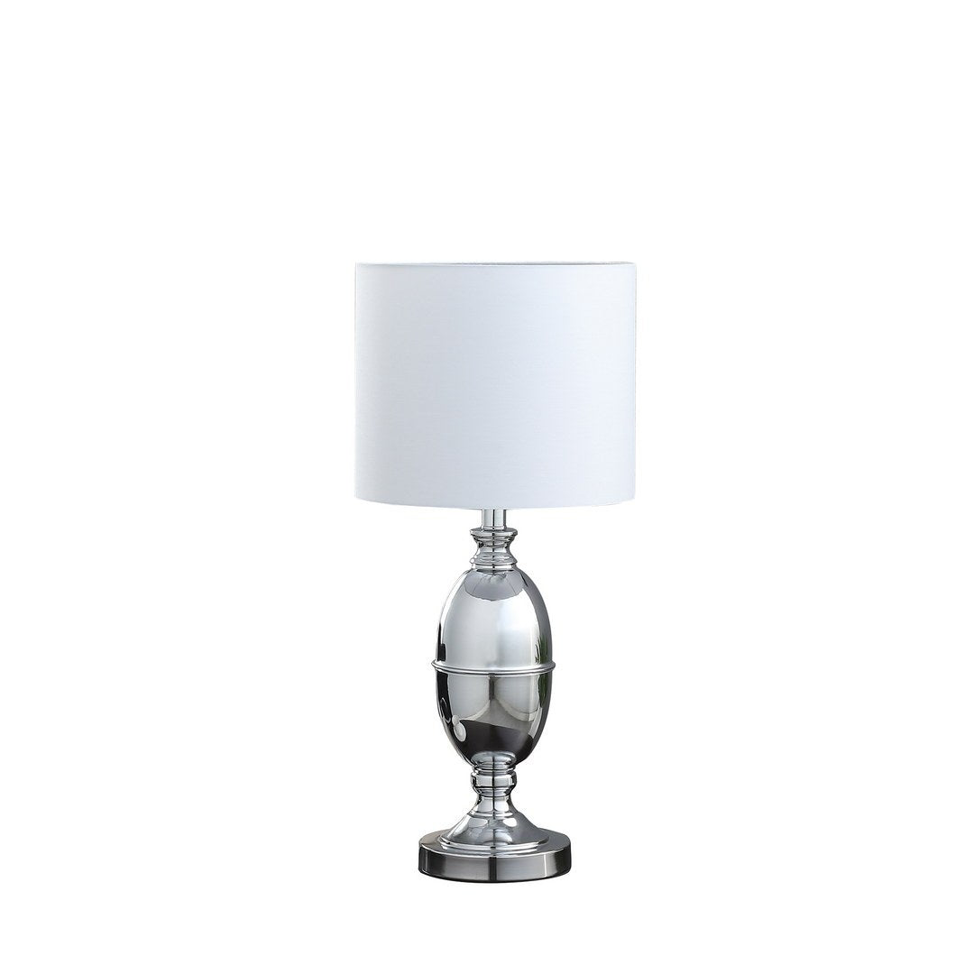 25' In Ambros Textured Silver Chrome Urn Table Lamp