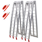 7.5FT Aluminum Loading Ramps, 1500 Lbs Capacity  per pair, With safety straps, Motorcycle Ramp, ATV Truck Ramps, Tailgate Ramps, Four Wheeler Ramps for Trucks, Lawn Mower, UTV,  1 PAIR, SILVER Color