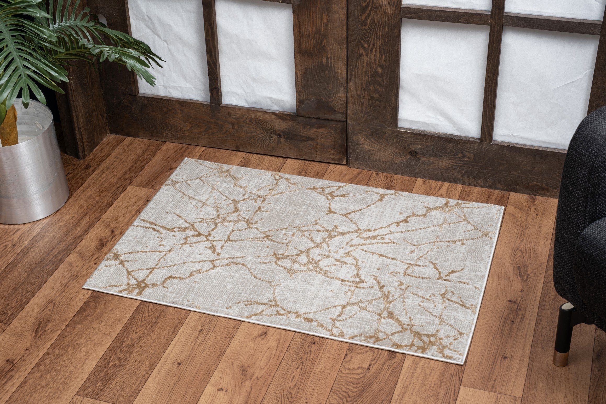 Elegance GC_CNC6004 Gold 2 ft. x 3 ft. Area Rug