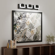 3 Lights Modern Black Vanity Light Up and Down Black LED Vanity Light Fixtures Bathroom Wall Light Over Mirror 6000K