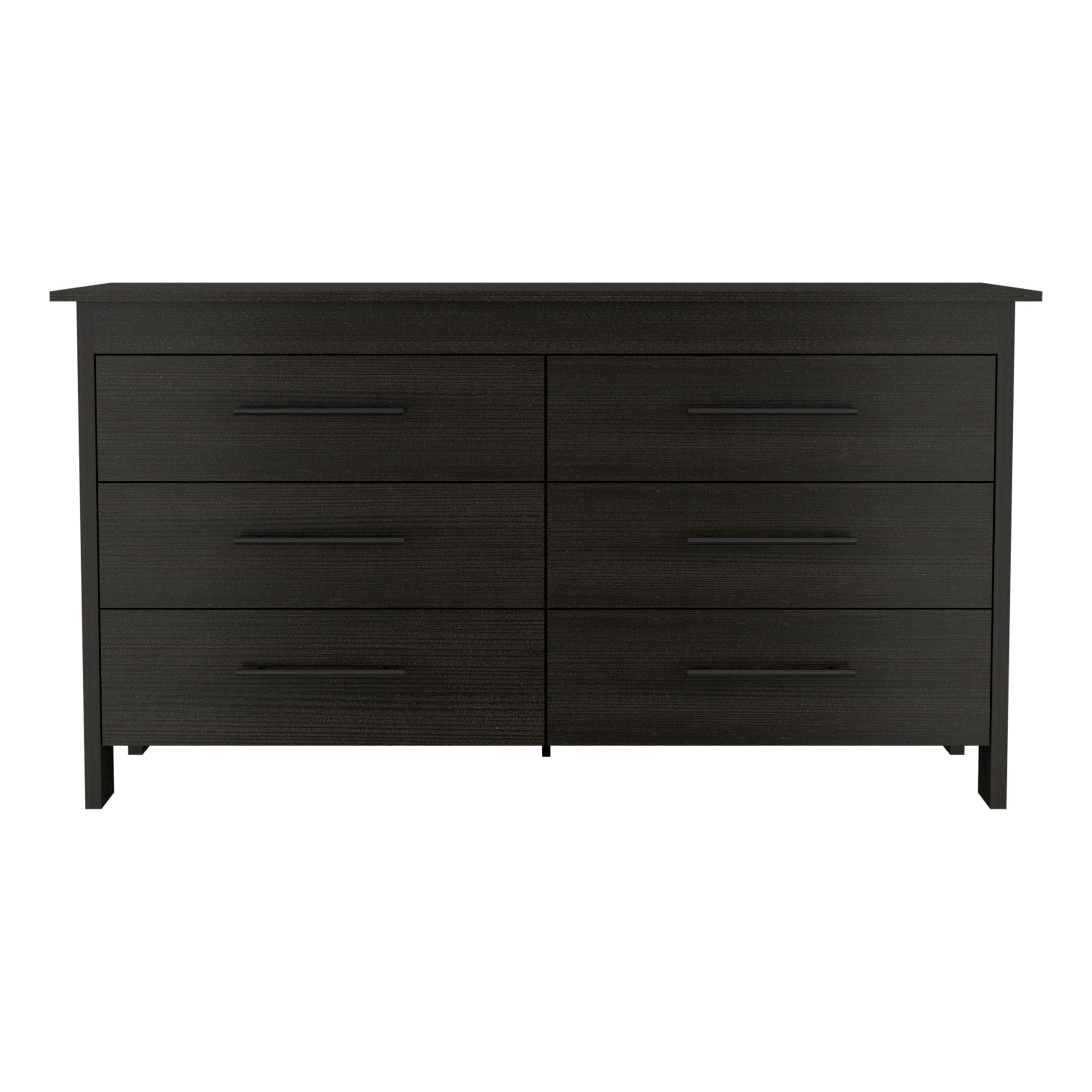 6 Drawer Double Dresser Wezz, Bedroom, Black