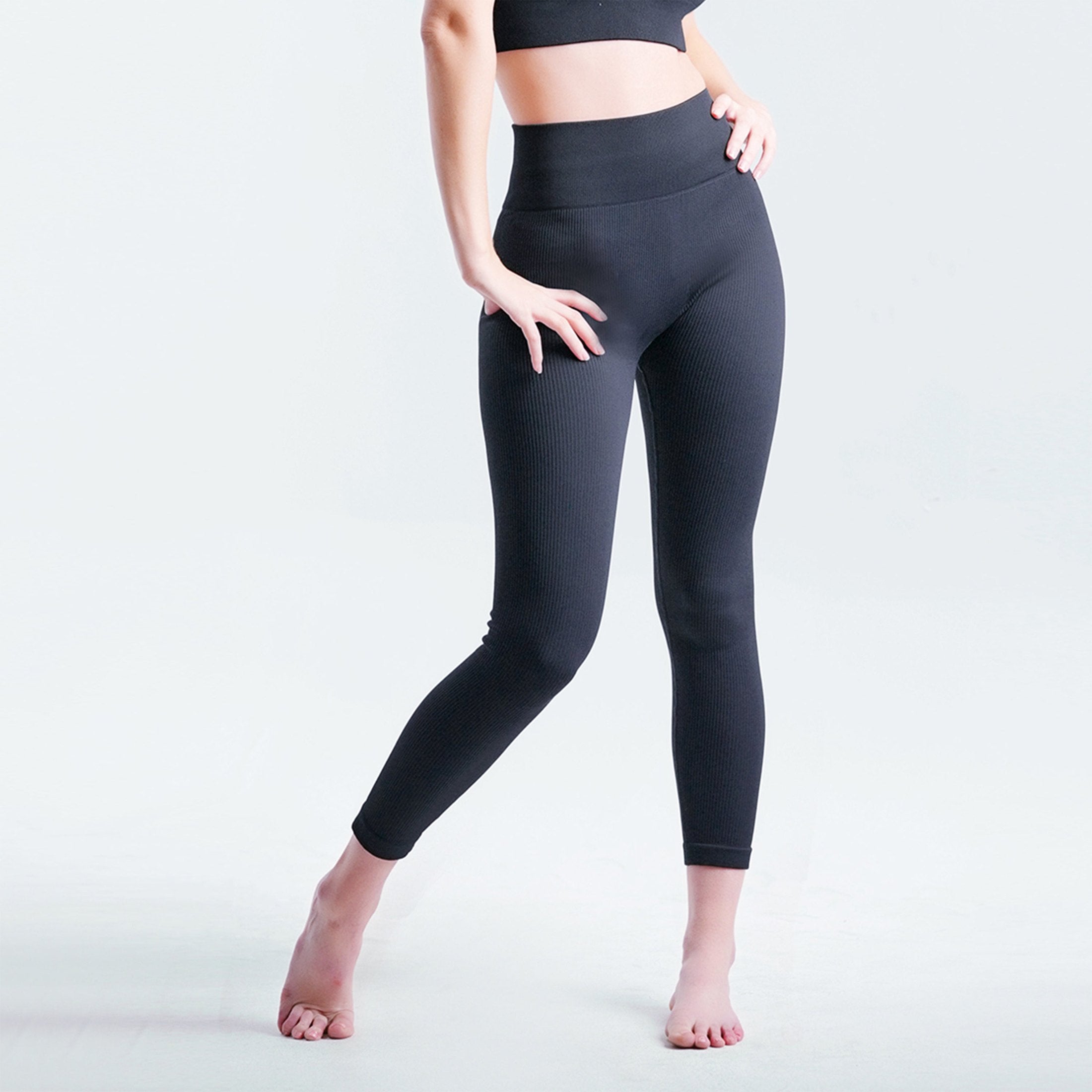 XL Women's Yoga Pants Leggings Ribbed Solid High-Waisted Tummy Control Seamless Soft Yoga Gym outfit yoga pants for women leg training