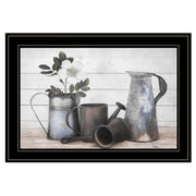 'Floral Farmhouse II' by Robin-Lee Vieira, Ready to Hang Framed Print, Black Frame
